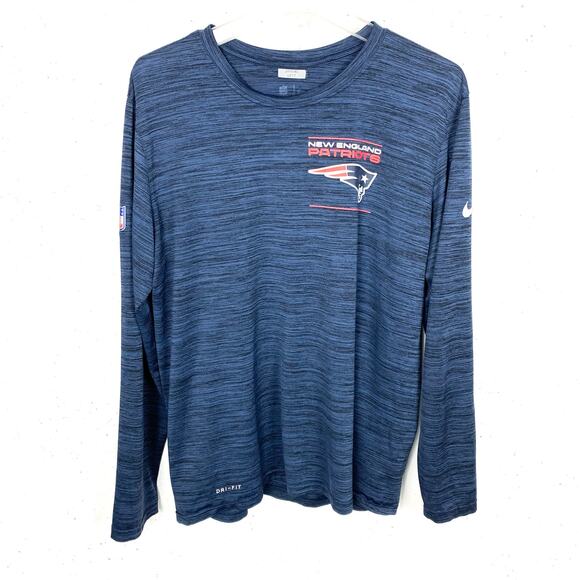 Patriots NFL Nike On Field Apparel Blue Top Size Large For Coach Jamael Lett - Picture 1 of 11